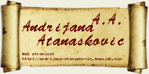 Andrijana Atanasković vizit kartica